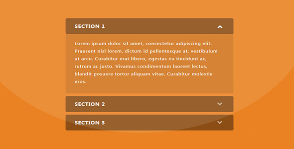  CSS3 Translucent Vertical Accordion Accordion Tab Special Effect