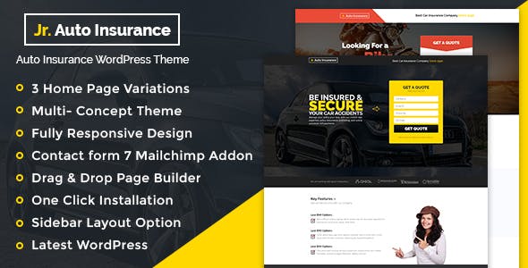  Auto Insurance - Auto Insurance Finance WordPress Theme