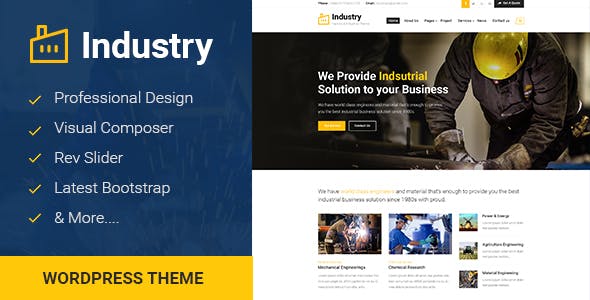 Industry - WordPress Theme for Factory and Industrial Business