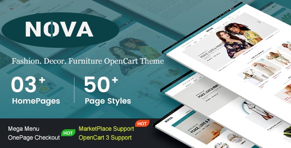  Nova - Responsive Fashion & Furniture OpenCart 3 Theme with 3 Mobile Layouts Included