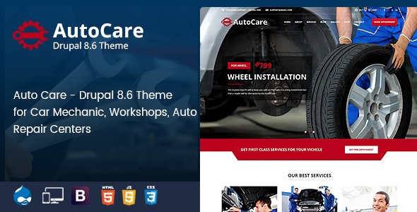  Auto Care - Auto Repair Drupal Theme