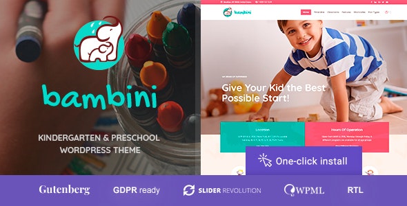 Bambini - Kindergarten & Pre-School Theme