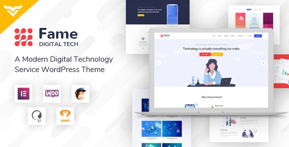  Fame -   WordPress Theme of Digital Technology Website