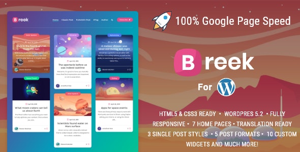 Breek - Minimal Masonry Theme for WordPress