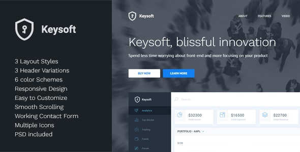 KeySoft - 软件APP着陆页模板