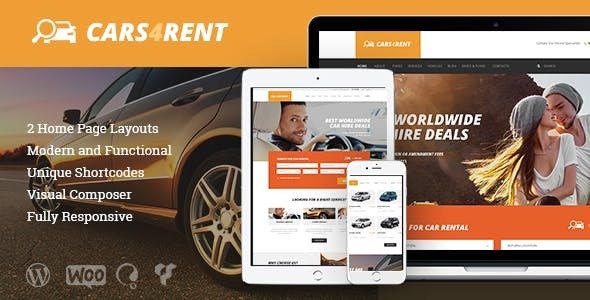 Cars4Rent - Car Rental & Taxi Service Theme