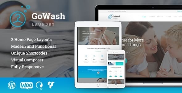  GoWash - Dry Cleaner Laundry WordPress Theme