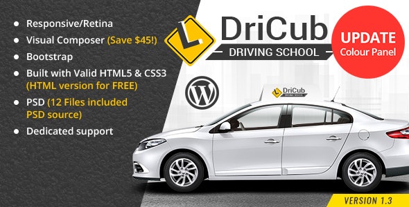 DriCub - Driving School WordPress Theme