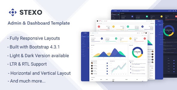 Stexo - 基于 bootstrap4 完全响应式后台管理模板