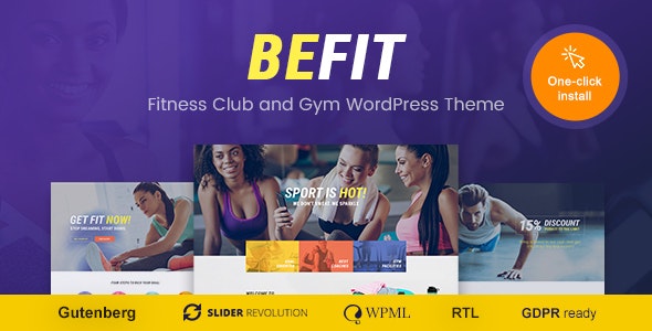  Be Fit - Gym Yoga WordPress Theme