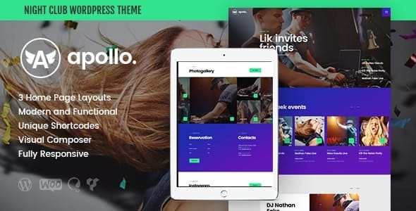 Apollo - Night Club, DJ Concert & Music Event WordPress Theme