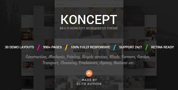  Koncept - Multipurpose Site Template Wordpress Theme