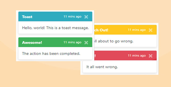 基于Bootstrap4的Toast提示插件