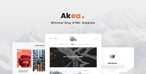 Akea - 迷你轻型博客文章HTML模板
