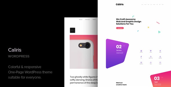  Caliris - Responsive One Page Site WordPress Template