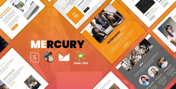 Mercury - 具有Mailchimp编辑器电子邮件模板