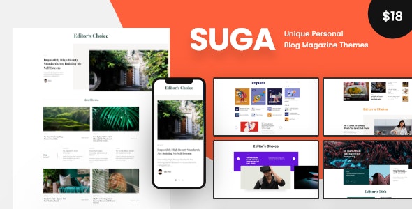  Suga - Newsmagazine Website Template WordPress Theme