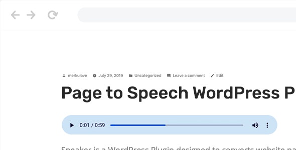 Speaker - Page to Speech Plugin for WordPress