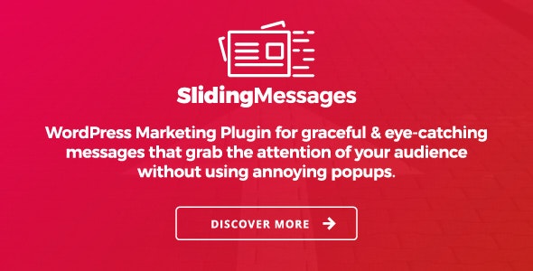  Sliding Messages - pop-up message marketing WordPress plug-in