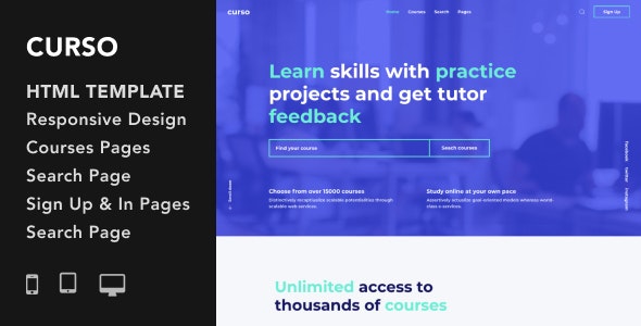 Curso - Courses and LMS HTML5 Responsive Template
