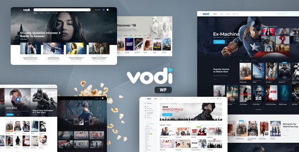  Vodi - Movie video on demand website template WordPress Chinese theme