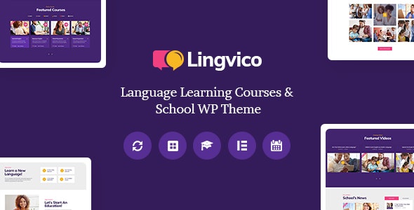  Lingvico - WordPress Theme of Language and Foreign Language Training Course Website