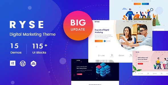  Ryse - SEO optimized digital organization WordPress theme