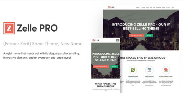 Zelle PRO - 交互式优雅WordPress主题