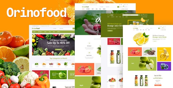  Orinofood - green healthy organic food Opencart theme