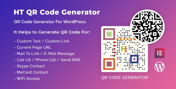 HT QR Code Generator for WordPress