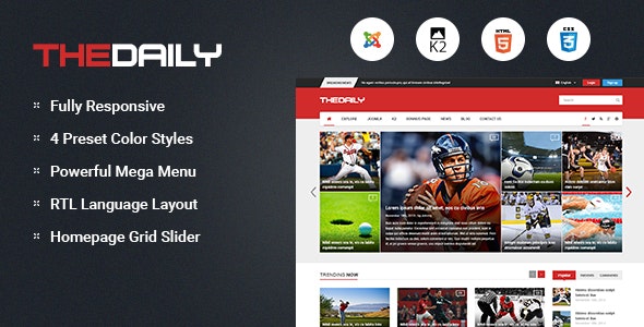 TheDaily - 响应式新闻门户Joomla模板