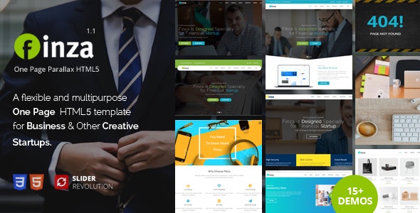Finza - 单页时差多用途HTML网站模板