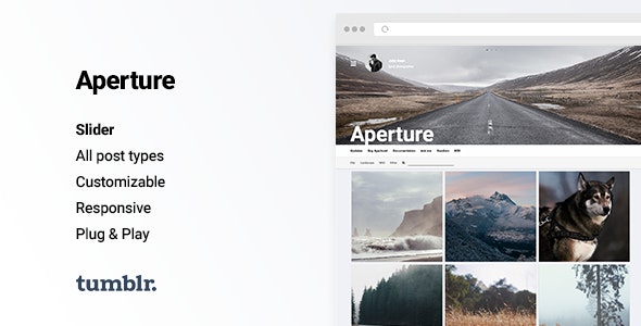 Aperture - 自适应摄影作品展示Tumblr主题