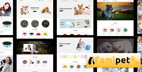  FAMIPET - PET pet food store shopping SHOPIFY theme