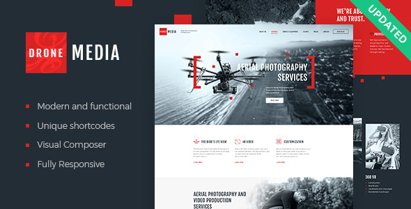 Drone Media - Aerial Photography & Videography WordPress Theme + RTL