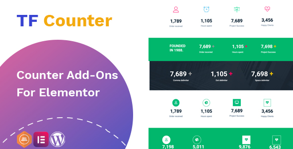 TfCounter - Elementor 计数器小工具插件