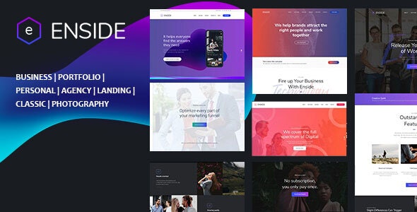 Enside - 多用途单页网站HTML模板