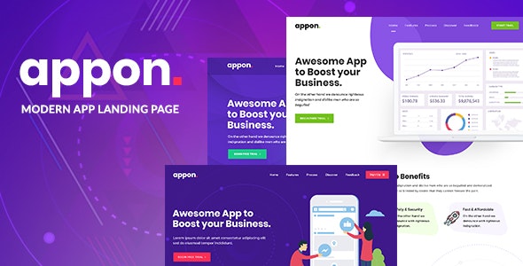 Appon - App & SaaS 应用程序软件WordPress主题