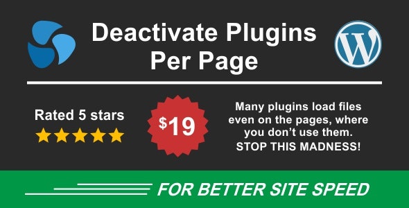 Deactivate Plugins Per Page - Improve WordPress Performance