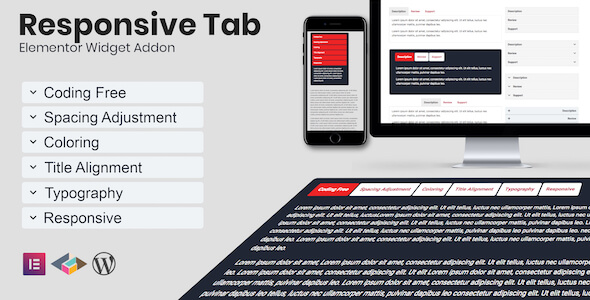 Responsive Tab Elementor Addon Plugin - 响应式Tab选项卡插件