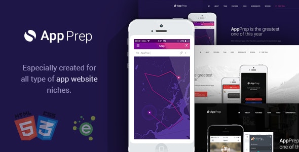 AppPrep - 创意程序应用APP着陆页HTML5网站模板