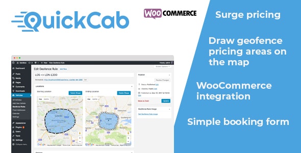  QuickCab - WooCommerce Taxi Booking Plugin