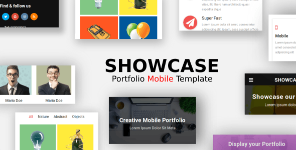 Showcase - 作品展示手机版网站HTML5模板