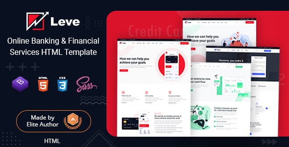 Leve - 银行金融支付系统网站HTML模板