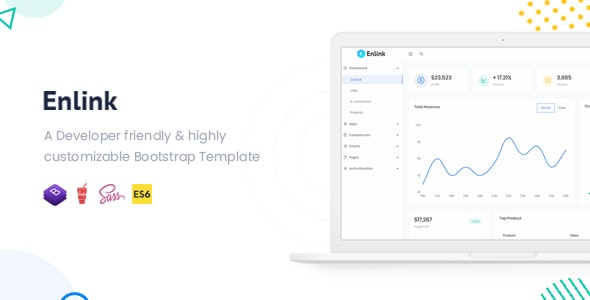 Enlink - 响应式Bootstrap 4后台管理模板