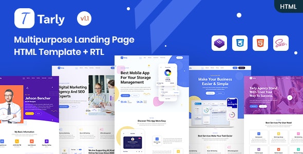 Tarly - 多用途企业着陆页网站HTML5模板