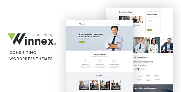  Winnex - Enterprise Business Consulting Website Template WordPress Theme