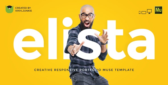  Elista - responsive creative works display website Muse template