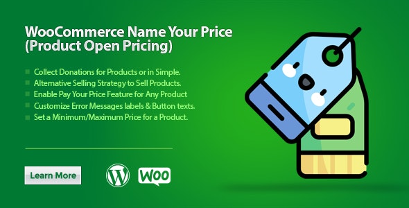 WooCommerce Name Your Price (Product Open Pricing)