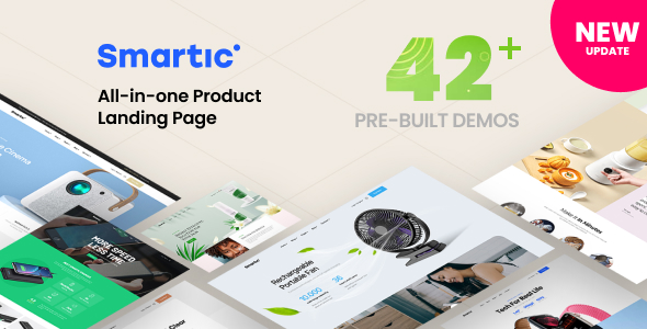  Smartic - landing page of multi industry store products WooCommerce theme